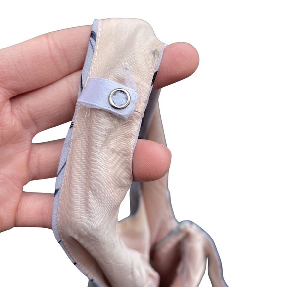 Vintage 1990's Women Six 6 Purple Lavender Dress Floral Flower Botanical V-Neck - Picture 12 of 13